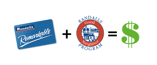 Randalls Remarkable card plus the Good Neighbor program equals easy fund raising.